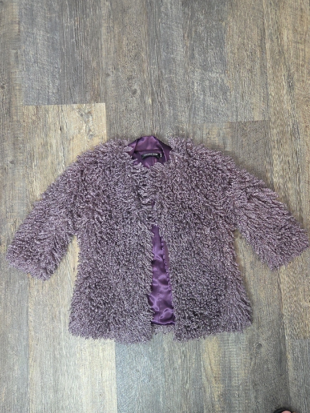Lavender Faux Fur Jacket Designer Joeffer Caoc